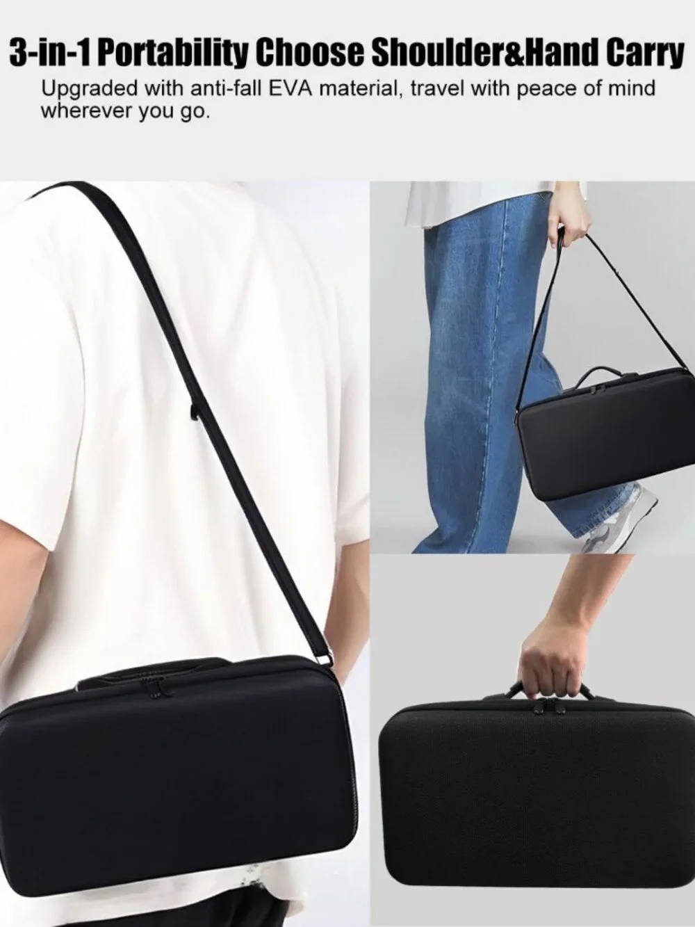 Portable Hard Travel Case for Mobile Printers & Cutting Machines, Black